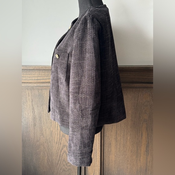 Elegant Black Women's Jacket with gold buttons size XL - Picture 4 of 8